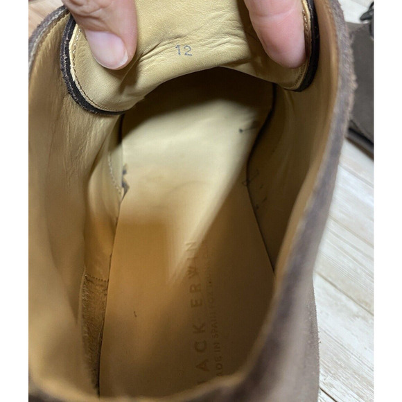 Jack Erwin Shoes Mens 12 Brown Suede Ankle Boots Laced Preppy main image 8